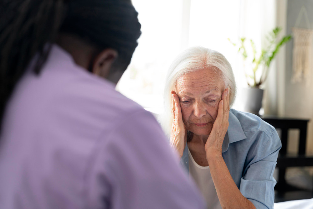 A case manager supporting an older client
